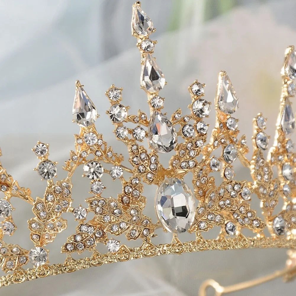 Crystal Tiara Crown Women Wedding Party Elegant Bridal Queen Hair Accessories